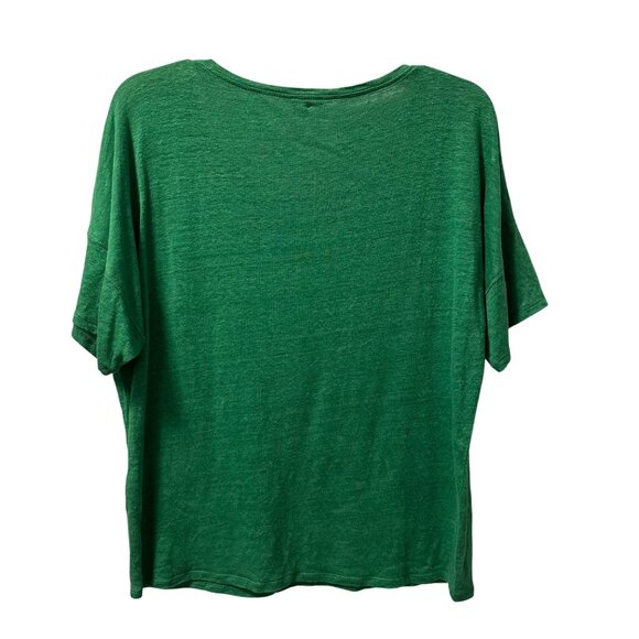 Chicos Green Linen Blend T-Shirt Size L women Crewneck tee - Picture 8 of 10